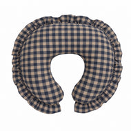 Blue Plaid Ruffle Nursing Pillow Cover