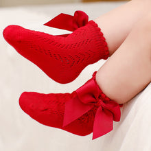 Load image into Gallery viewer, Bowknot Baby Girls Cotton Socks For Children Princess Socks For Newborn Baby Clothing In Modern Style
