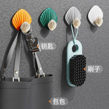 Load image into Gallery viewer, 4pcs Creative Shell Shape Wall Hanging Hook Punch-free Strong Adhesive Hook Bathroom Kitchen Wall-mounted Seamless Sticky Hook  Shell Hook Non-Punching Strong Adhesive Adhesive Hook Bearing Door Behind Wall Bathroom Kitchen Key Holder
