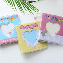 Load image into Gallery viewer, 50/100 Pockets Photo Album Hollow Heart Mini Photocard Holder 4/6 Inches Card Binder &amp; Stickers Storage Business Card Bag Polaroid Book Album Gifts For Valentines Day
