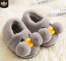 Load image into Gallery viewer, Winter Cute Cartoon Kids Soft Cotton Shoes Baby Shoe Small Yellow Duck Slippers For Children
