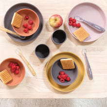 Load image into Gallery viewer, Nattou Silicone Children’s Tableware Set 4-Piece with Non-Slip Suction Plate &amp; Bowl
