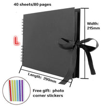 Load image into Gallery viewer, 60/80 Pages Photo Albums Scrapbook Paper  Craft Album Scrapbooking Picture Album for Wedding Anniversary Gifts Memory Scrapbook Albums Family Anniversary Gift For Couple
