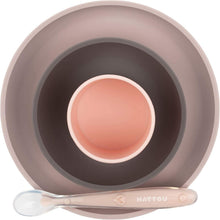 Load image into Gallery viewer, Nattou Silicone Children’s Tableware Set 4-Piece with Non-Slip Suction Plate &amp; Bowl
