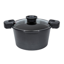 Load image into Gallery viewer, MASTERPAN Nonstick Stock &amp; Pasta Pot With Glass Lid Strainer, 5 QT., 9" (23cm)
