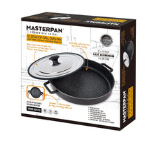 Load image into Gallery viewer, MASTERPAN Nonstick Stovetop Oven Grill Pan &amp; Stainless Steel Lid, Black 12" (30cm)
