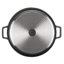 Load image into Gallery viewer, MASTERPAN Nonstick Stovetop Oven Grill Pan &amp; Stainless Steel Lid, Black 12" (30cm)
