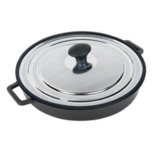 Load image into Gallery viewer, MASTERPAN Nonstick Stovetop Oven Grill Pan &amp; Stainless Steel Lid, Black 12" (30cm)
