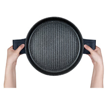Load image into Gallery viewer, MASTERPAN Nonstick Stovetop Oven Grill Pan &amp; Stainless Steel Lid, Black 12" (30cm)

