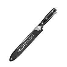 Load image into Gallery viewer, MASTERPAN Essential Chef’s Knife Bundle - 8" Chef’s Knife, 8" Slicer Knife &amp; 7" Santoku Knife - Stainless Steel Blades with Protective Covers
