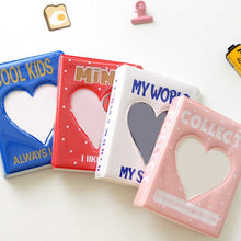 Load image into Gallery viewer, 64 Pockets 3 Inches Photo Album Card Holder Receipt Storage Hollow Love Heart Photo Holder Business Card Bag Kpop Photocard Holder Book Polaroid Book Album Gifts For Valentines Day
