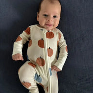 A Baby Station - Pumpkin Bamboo Onesie