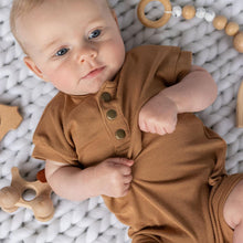 Load image into Gallery viewer, camel ribbed romper
