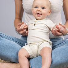 Load image into Gallery viewer, oatmeal ribbed romper
