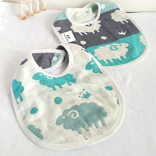 Load image into Gallery viewer, Two sides 100% Cotton Gauze Baby Bibs 6 Layers All Seasons Infant Unisex Clothing Accessories Bibs For Baby and Kids
