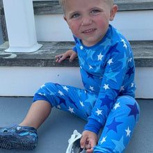 Load image into Gallery viewer, Blue Stars Long Sleeve Bamboo Set

