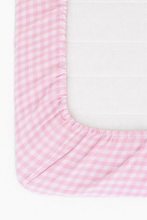 Load image into Gallery viewer, Rosey Pink Gingham Crib Sheet
