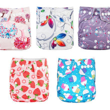 Load image into Gallery viewer, Modern Luxury Printed Baby Nappy 5pcs/Lot Washable Diapers Good Quality Pocket Diaper For Kids
