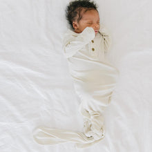 Load image into Gallery viewer, oatmeal ribbed knotted sleeper
