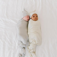 Load image into Gallery viewer, oatmeal ribbed stretchy swaddle

