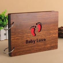 Load image into Gallery viewer, 8 Inch Wood Cover Albums Handmade Pasted Photo Album Personalized Baby Lovers DIY Photo Albums Birthday Gift Family Scrapbook Albums Family Anniversary Gift For Couple
