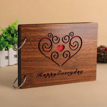 Load image into Gallery viewer, 8 Inch Wood Cover Albums Handmade Pasted Photo Album Personalized Baby Lovers DIY Photo Albums Birthday Gift Family Scrapbook Albums Family Anniversary Gift For Couple
