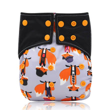 Load image into Gallery viewer, Newborn Cloth Diaper Sewed in Charcoal Bamboo Insert and Suede Pocket Diapers Waterproof Baby Nappies Design for Baby
