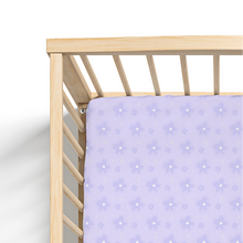 Load image into Gallery viewer, Jersey Knit Polyester Crib Sheet in Field of Daisies
