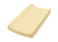 Load image into Gallery viewer, Yellow Gingham Changing Pad Cover
