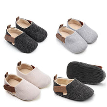 Load image into Gallery viewer, Baby Unisex Shoes Infant Soft First Walkers Nonslip Indoor Outdoor Shoes Cotton Fabric Prewalkers
