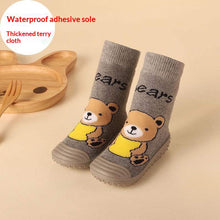 Load image into Gallery viewer, Newborn Baby Boys/Girls Socks With Anti-Slip Soft Rubber Soled Outdoor Foot Socks Animal Carton Floor Booties Socks For Kids
