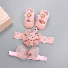 Load image into Gallery viewer, Flower Baby Girl Headband Socks Set Shoes With  Crown Bows Newborn Headbands For Girls Turban Baby Hair Accessories
