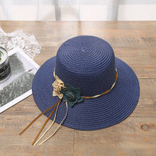 Load image into Gallery viewer, Girls Hats Children Raw Edge Straw Hat For Girls Kids Sun Cap Girls  Hat Baby Beach Caps In leegant Modern Design

