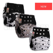 Load image into Gallery viewer, Modern Luxury Printed Washable Real Cloth Pocket Nappy,3 nappies/diapers Set For Girls and Boys Baby In Elegant Style

