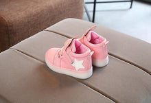 Load image into Gallery viewer, Girl LED Lights Shoes Flexible Casual Design Comfortable Soft Toddler Shoe For Running Walking Excellent Gift
