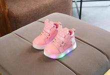 Load image into Gallery viewer, Girl LED Lights Shoes Flexible Casual Design Comfortable Soft Toddler Shoe For Running Walking Excellent Gift
