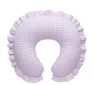 Purple Gingham Ruffle Nursing Pillow Cover