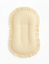 Load image into Gallery viewer, Yellow Gingham Ruffle Baby Lounger Cover
