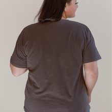 Load image into Gallery viewer, FINAL SALE V-Neck Full Zip Breastfeeding Tee - Gray
