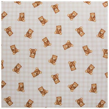 Load image into Gallery viewer, Teddy Beige Gingham Crib Sheet

