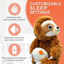 Load image into Gallery viewer, Shusher Sloth Plush Sound Machine
