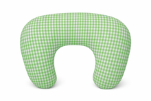 Load image into Gallery viewer, Green Gingham Ruffle Nursing Pillow Cover
