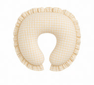 Yellow Gingham Ruffle Nursing Pillow Cover