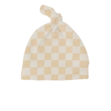 Load image into Gallery viewer, Butter Yellow Checkered Knotted Hat
