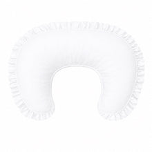 Load image into Gallery viewer, White Solid Ruffle Nursing Pillow Cover
