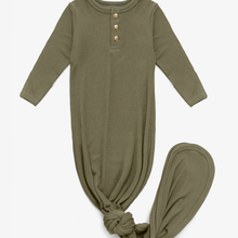 Load image into Gallery viewer, Olive Ribbed Knotted Sleeper
