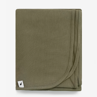 Olive ribbed stretchy swaddle