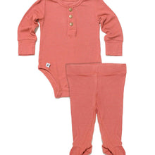 Load image into Gallery viewer, Rose ribbed two-piece set

