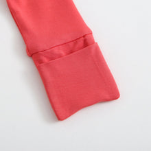Load image into Gallery viewer, Berry Red Zippered Baby Romper
