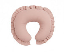 Load image into Gallery viewer, Pink Ruffle Nursing Pillow Cover
